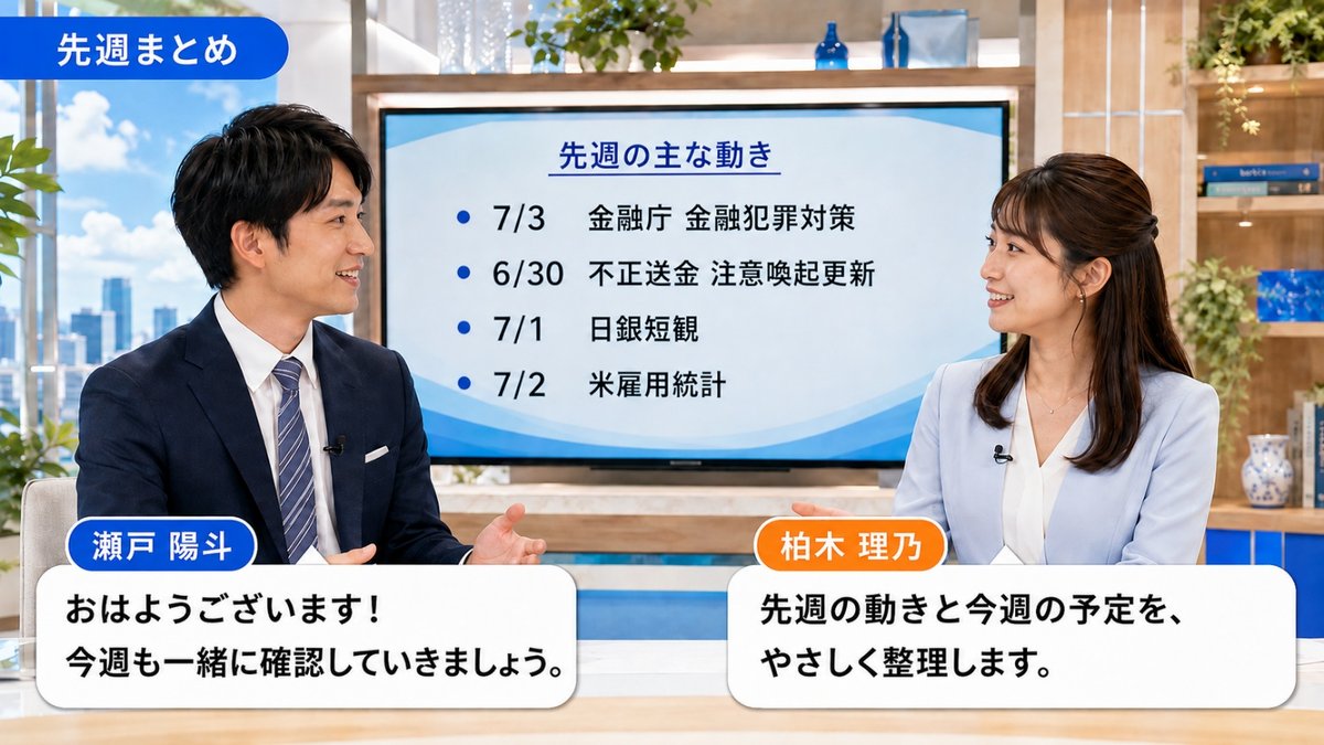 先週まとめ｜先週の動きを振り返るキャスター