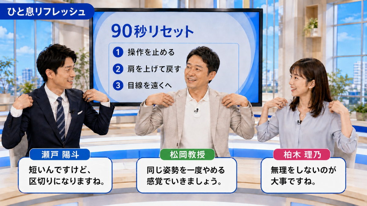 ひと息リフレッシュ｜90秒リセットを紹介するスタジオ