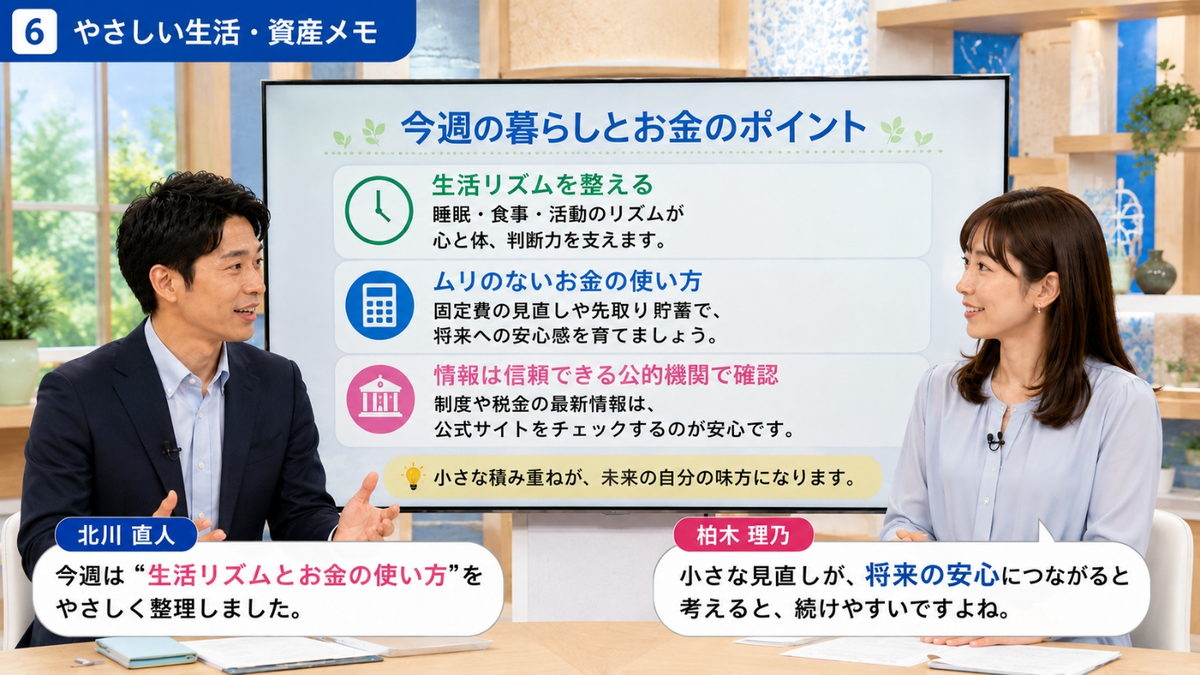 やさしい生活・資産メモ｜今週の暮らしとお金のポイントを話すキャスター
