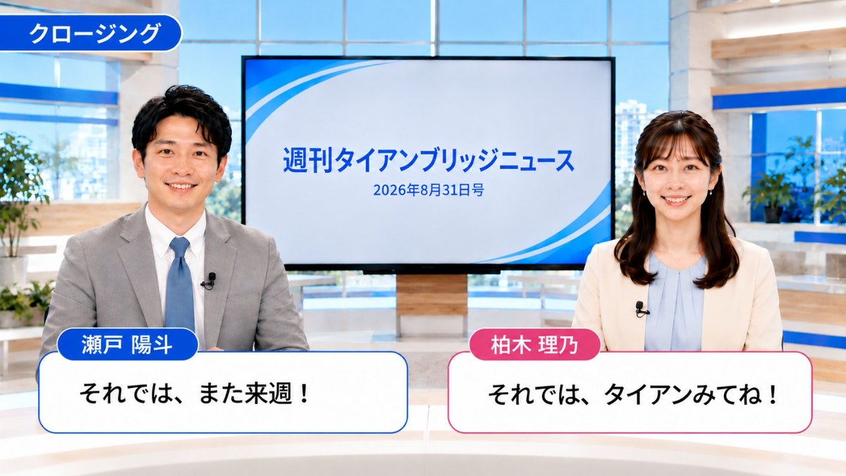 クロージング｜今週のポイントをまとめる二人のキャスター