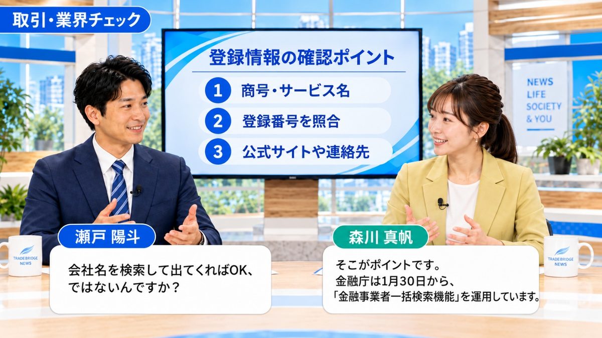 取引・業界チェック|無登録業者情報と登録情報の照合方法を解説するスタジオ