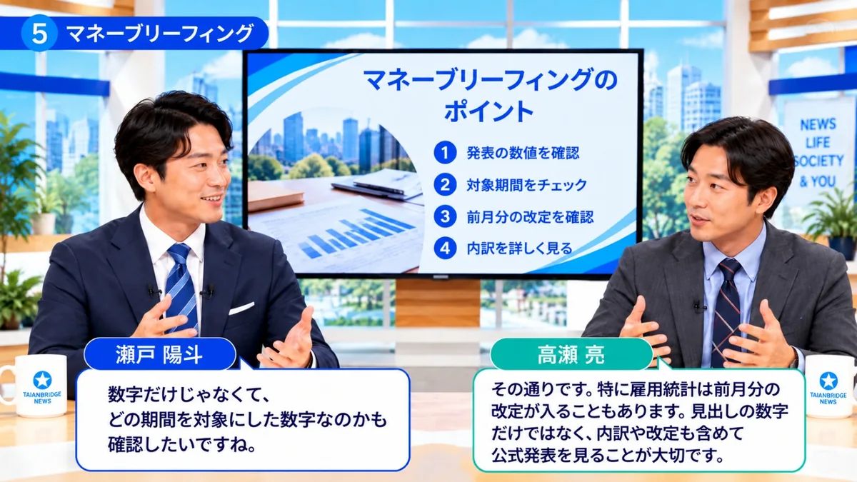 マネーブリーフィング｜日銀の議事要旨と主な意見の違い、米雇用統計の見方を解説するスタジオ